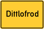 Place name sign Dittlofrod