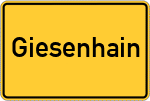 Place name sign Giesenhain