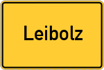 Place name sign Leibolz