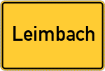 Place name sign Leimbach, Kreis Hünfeld