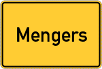 Place name sign Mengers