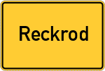 Place name sign Reckrod