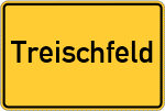 Place name sign Treischfeld
