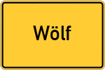 Place name sign Wölf