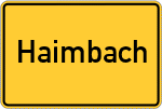 Place name sign Haimbach