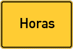 Place name sign Horas