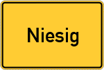 Place name sign Niesig