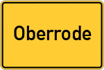 Place name sign Oberrode