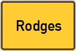Place name sign Rodges