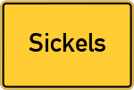 Place name sign Sickels, Kreis Fulda