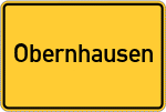 Place name sign Obernhausen, Kreis Fulda