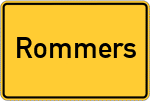 Place name sign Rommers
