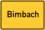 Place name sign Bimbach, Hessen