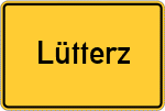 Place name sign Lütterz
