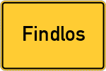 Place name sign Findlos