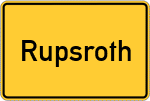 Place name sign Rupsroth