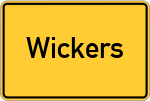 Place name sign Wickers