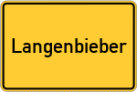 Place name sign Langenbieber