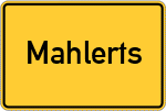 Place name sign Mahlerts, Kreis Hünfeld