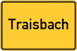 Place name sign Traisbach