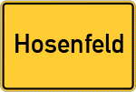 Place name sign Hosenfeld