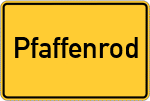 Place name sign Pfaffenrod