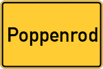 Place name sign Poppenrod