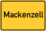 Place name sign Mackenzell
