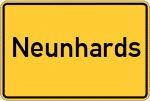 Place name sign Neunhards
