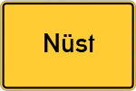 Place name sign Nüst