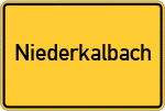 Place name sign Niederkalbach