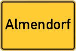 Place name sign Almendorf