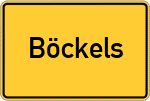 Place name sign Böckels