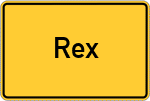 Place name sign Rex