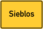 Place name sign Sieblos