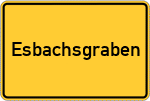 Place name sign Esbachsgraben