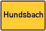 Place name sign Hundsbach