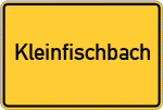 Place name sign Kleinfischbach, Rhön