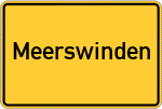 Place name sign Meerswinden