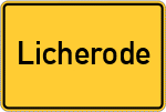 Place name sign Licherode