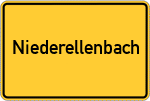 Place name sign Niederellenbach