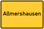 Place name sign Allmershausen