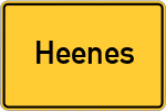 Place name sign Heenes