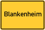 Place name sign Blankenheim, Hessen