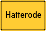 Place name sign Hatterode