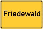 Place name sign Friedewald