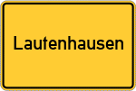 Place name sign Lautenhausen