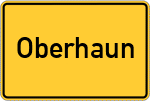 Place name sign Oberhaun