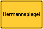 Place name sign Hermannspiegel