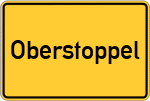Place name sign Oberstoppel